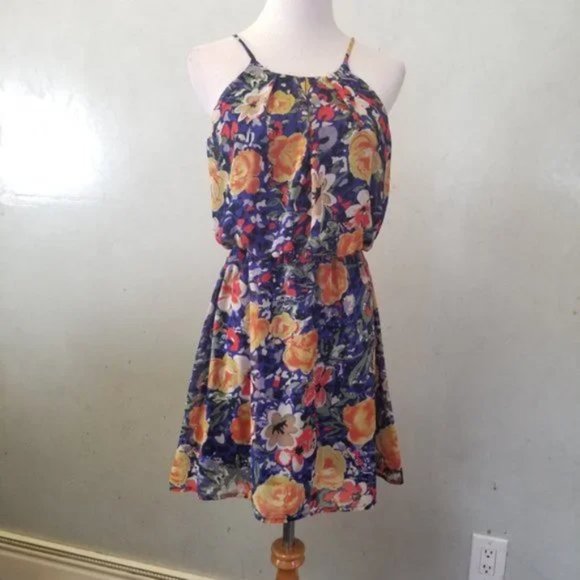 Runwolf Story open back floral mini dress size small (Z19) - Picture 4 of 8